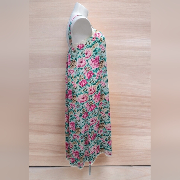 Vintage Lucie Ann Floral Peignoir Robe with Gown Lingerie Set Sz S Maxi Length - Picture 4 of 9